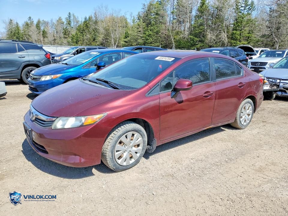 2012 HONDA CIVIC LX – Lot 46924256 auction photo