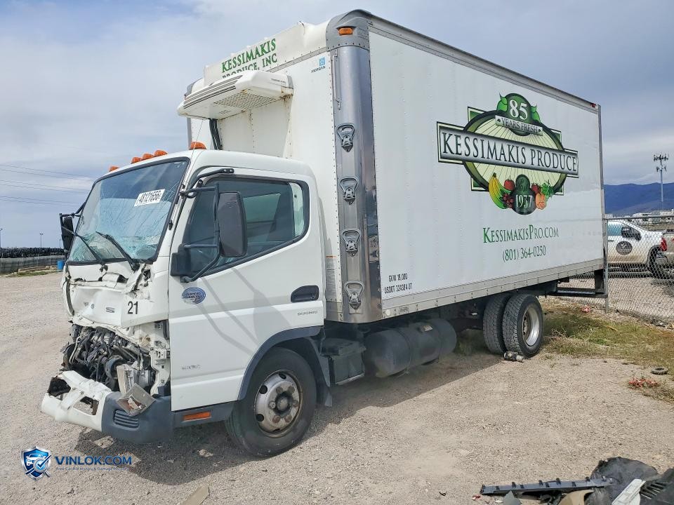 2015 MITSUBISHI FUSO FEC92S REFRIGERATED BOX TRUCK – Lot 48121656 auction photo