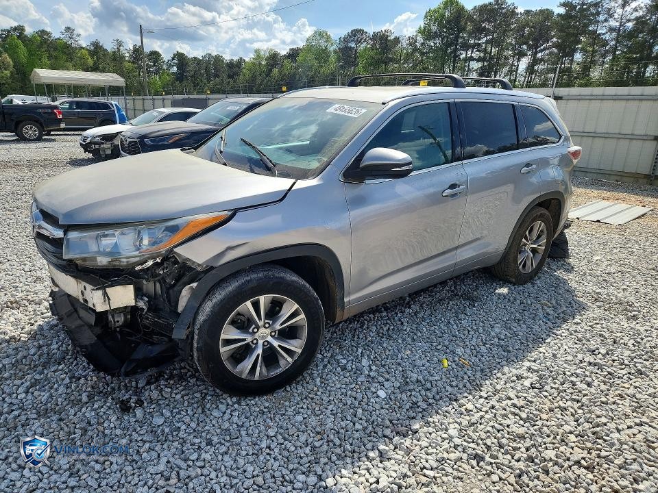 2015 TOYOTA HIGHLANDER XLE – Lot 48455626 auction photo