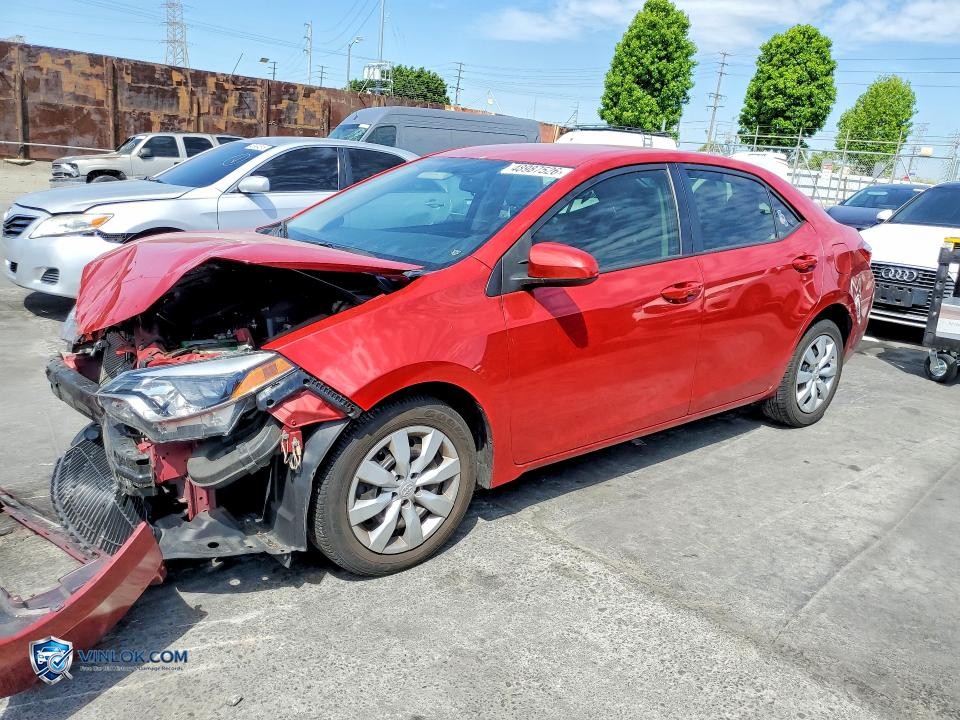2015 TOYOTA COROLLA LE – Lot 48987526 auction photo
