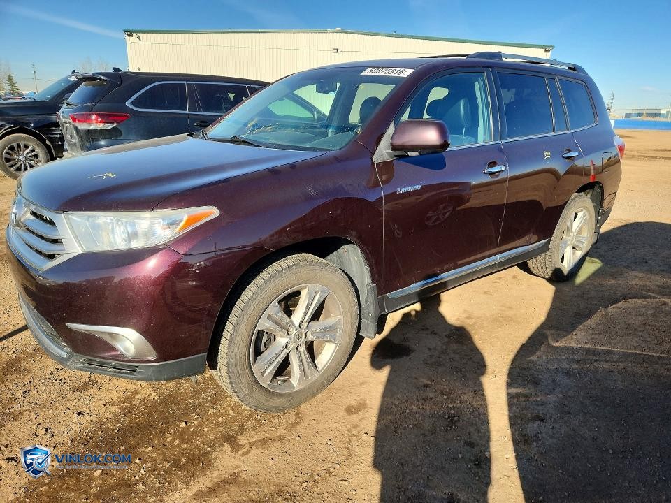 2013 TOYOTA HIGHLANDER LIMITED – Lot 50075916 auction photo