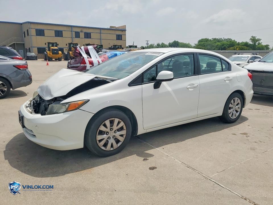 2012 HONDA CIVIC LX – Lot 51086666 auction photo