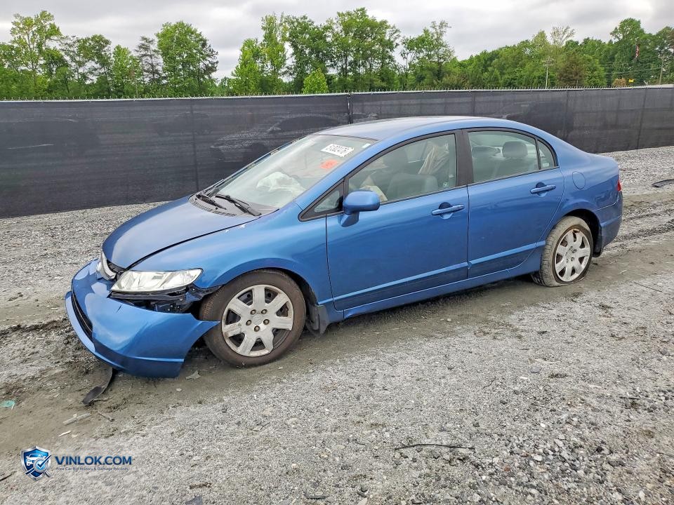 2008 HONDA CIVIC LX – Lot 51302476 auction photo