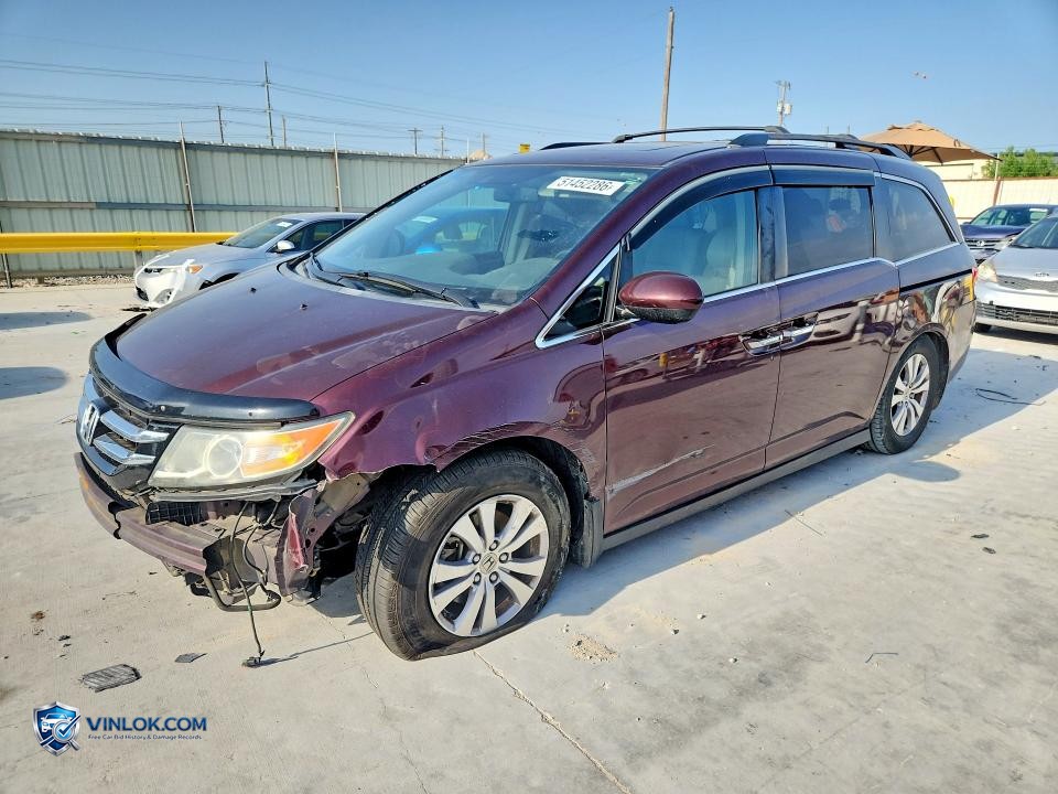 2014 HONDA ODYSSEY EXL – Lot 51452286 auction photo