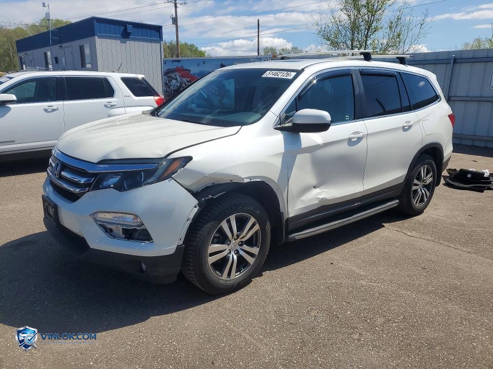 2016 HONDA PILOT EXL – Lot 51462126 auction photo