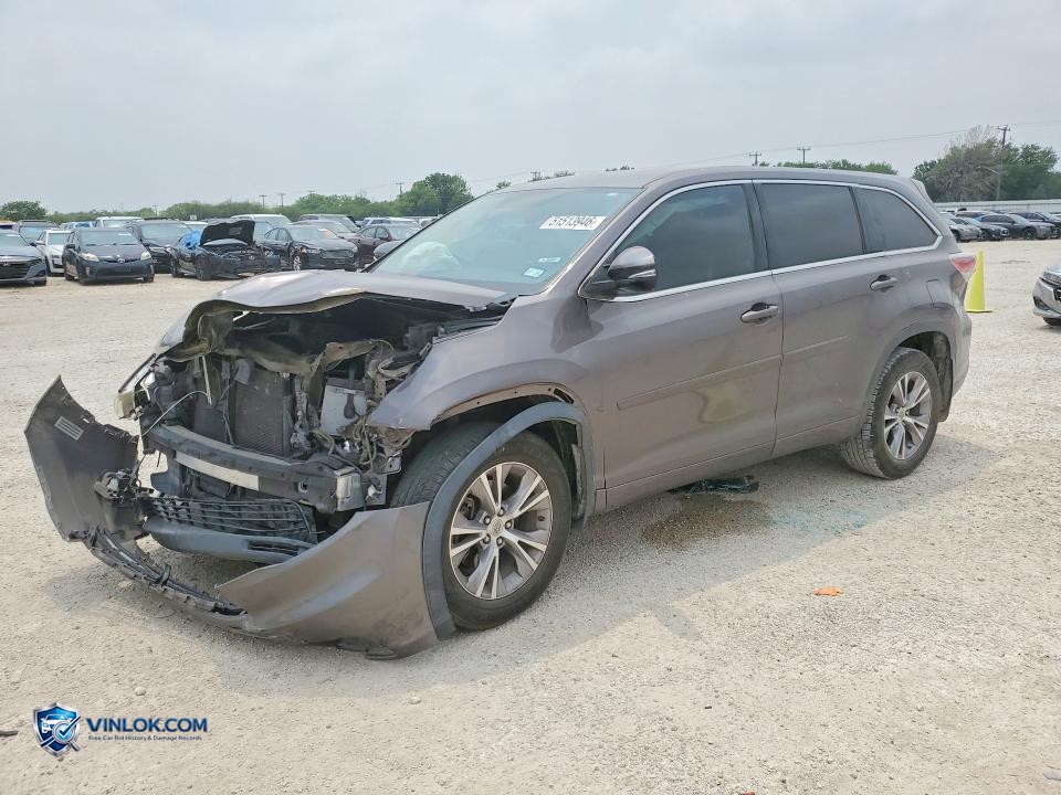 2014 TOYOTA HIGHLANDER LE PLUS – Lot 51513946 auction photo