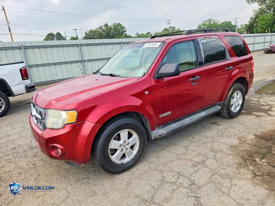 2008 FORD ESCAPE XLT – Lot 51592406 auction photo