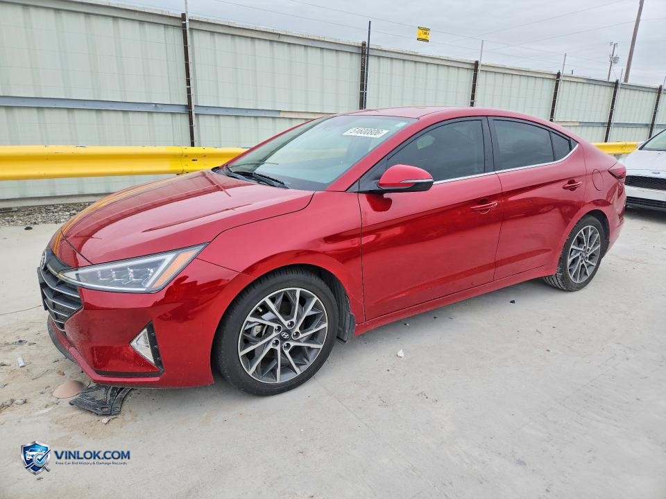 2020 HYUNDAI ELANTRA LIMITED – Lot 51600806 auction photo