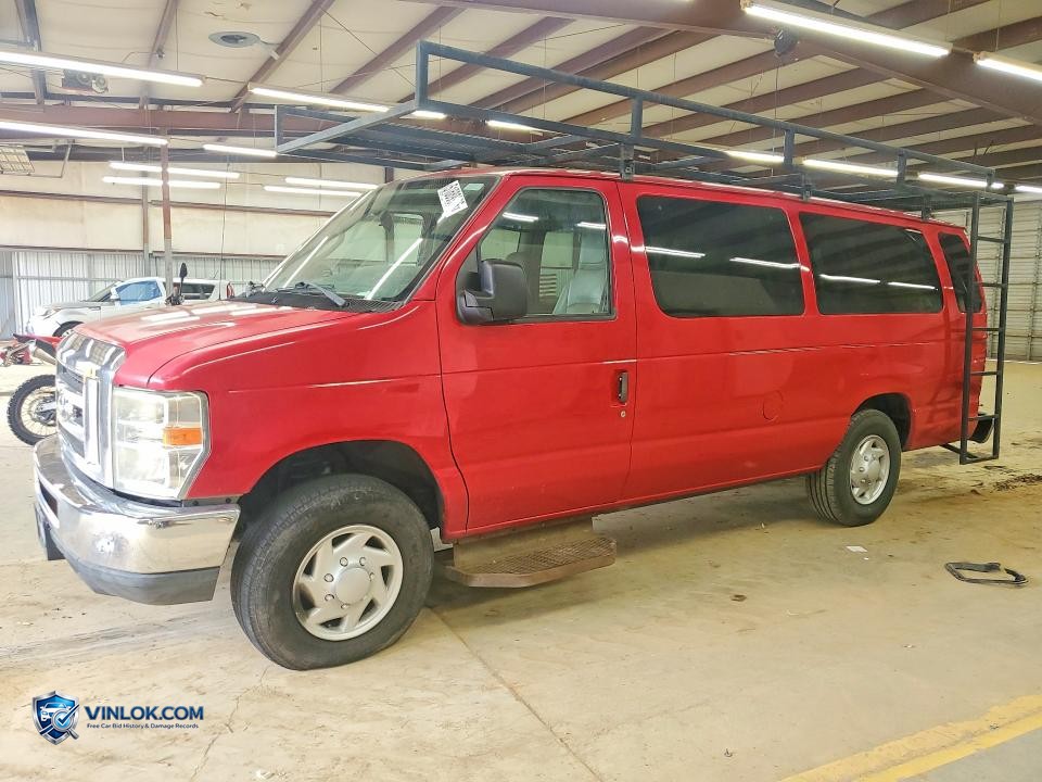 2012 FORD ECONOLINE E350 SUPER DUTY WAGON – Lot 51689956 auction photo