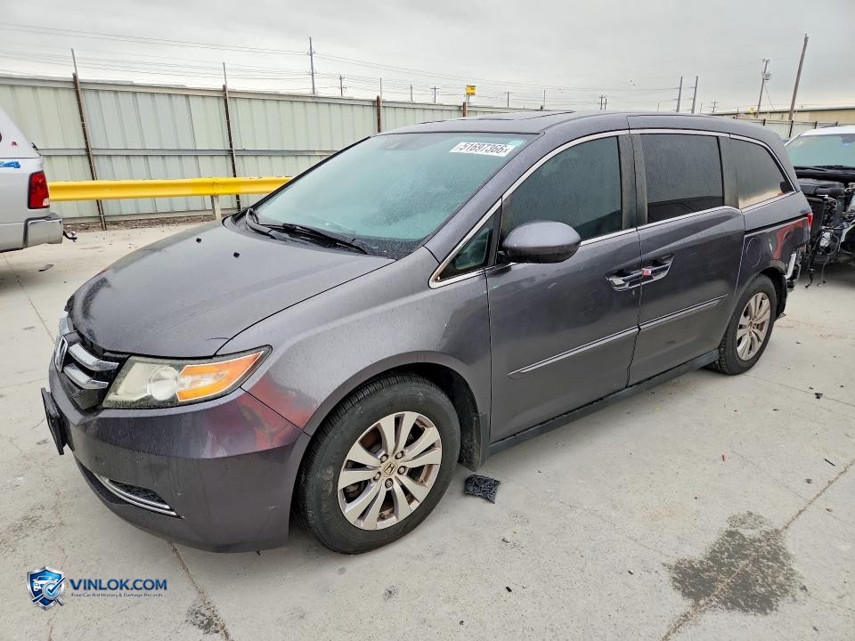 2015 HONDA ODYSSEY EXL – Lot 51697366 auction photo