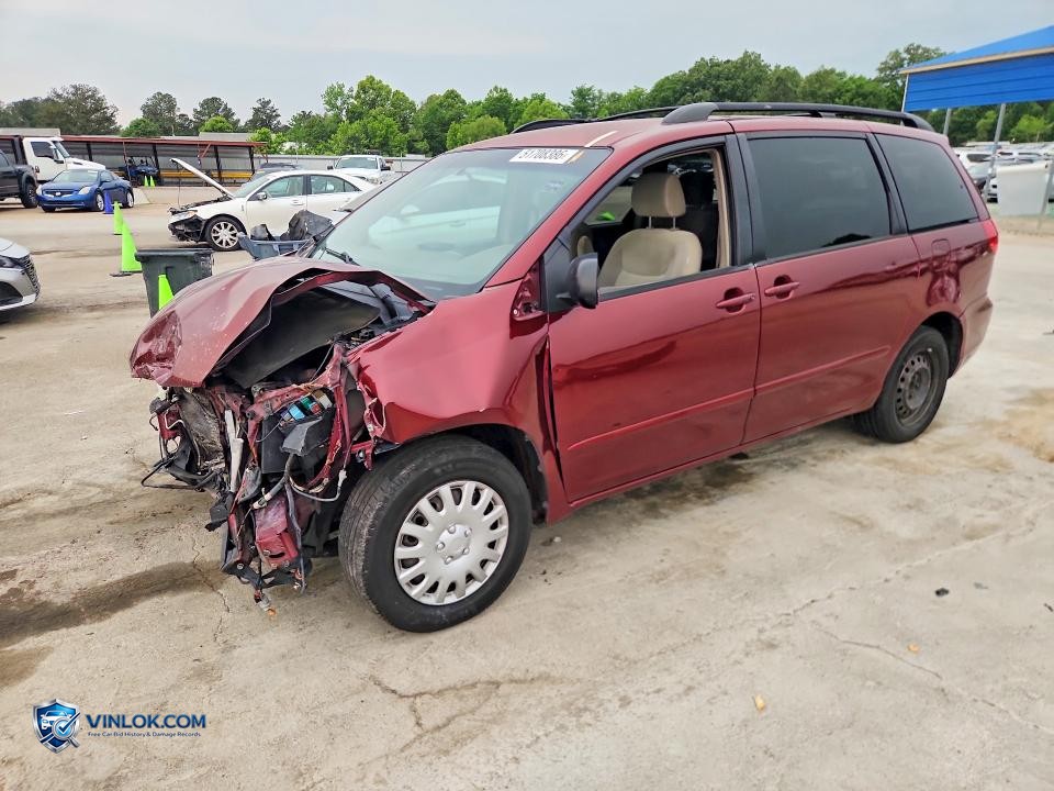 2008 TOYOTA SIENNA LE 7-PASSENGER – Lot 51708386 auction photo