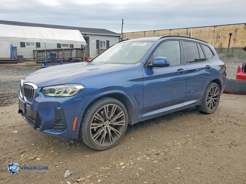2022 BMW X3 XDRIVE30I – Lot 51820576 auction photo
