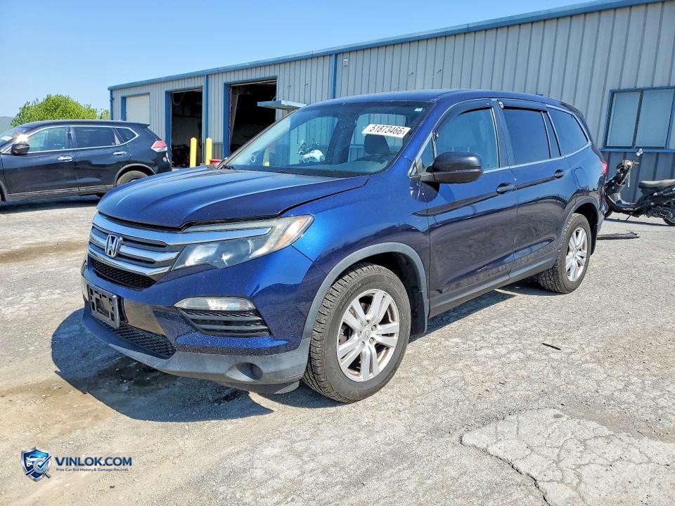 2017 HONDA PILOT LX – Lot 51873466 auction photo