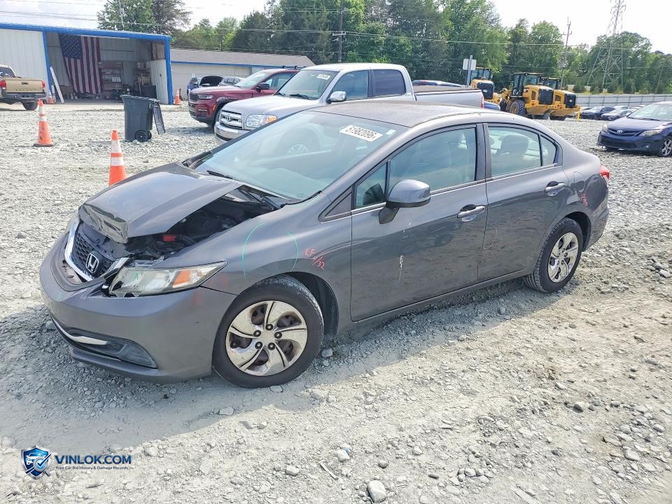 2013 HONDA CIVIC LX – Lot 51982096 auction photo