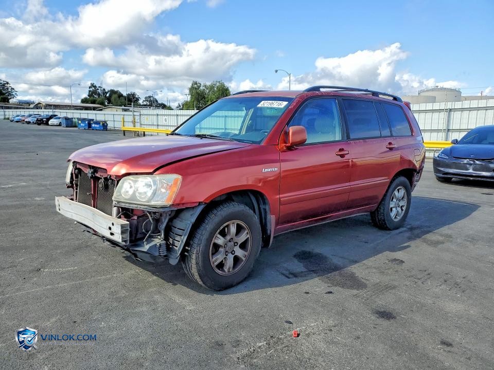 2002 TOYOTA HIGHLANDER LIMITED – Lot 52196716 auction photo