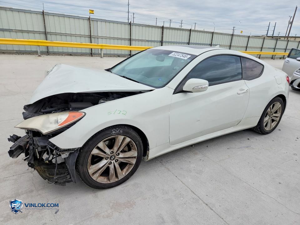 2012 HYUNDAI GENESIS COUPE 3.8L – Lot 52247546 auction photo