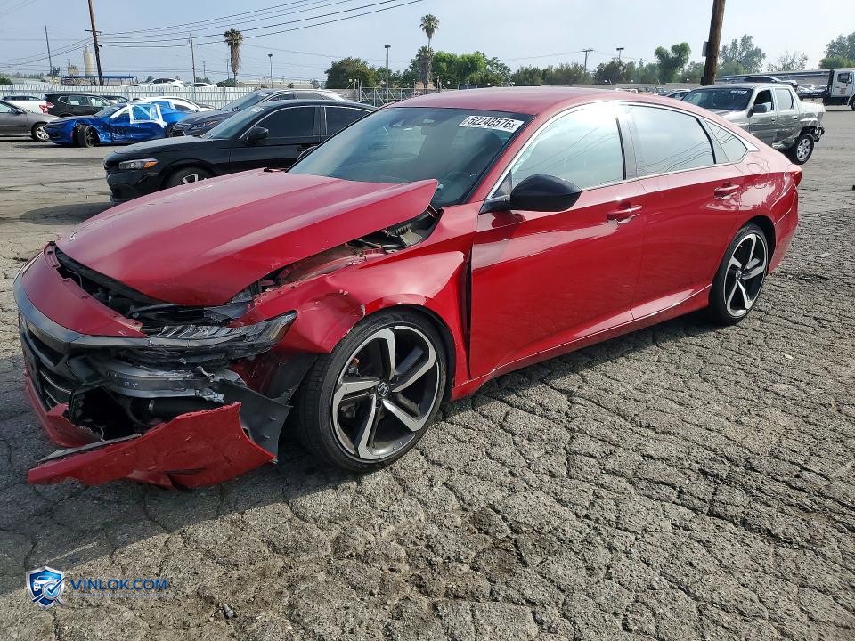 2021 HONDA ACCORD SPORT – Lot 52248576 auction photo