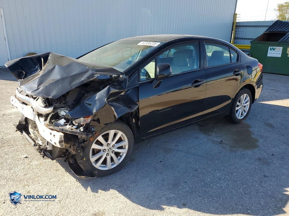 2012 HONDA CIVIC EX – Lot 52395206 auction photo