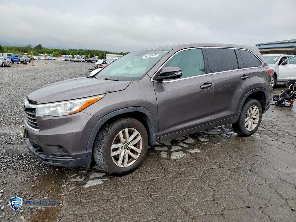 2016 TOYOTA HIGHLANDER LE – Lot 52408446 auction photo