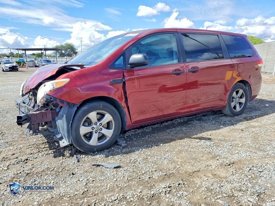 2013 TOYOTA SIENNA L 7-PASSENGER – Lot 52420386 auction photo