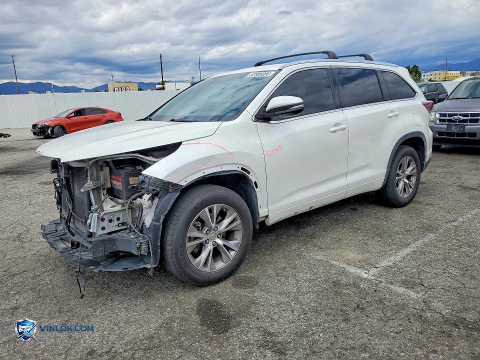 2015 TOYOTA HIGHLANDER XLE – Lot 52508086 auction photo