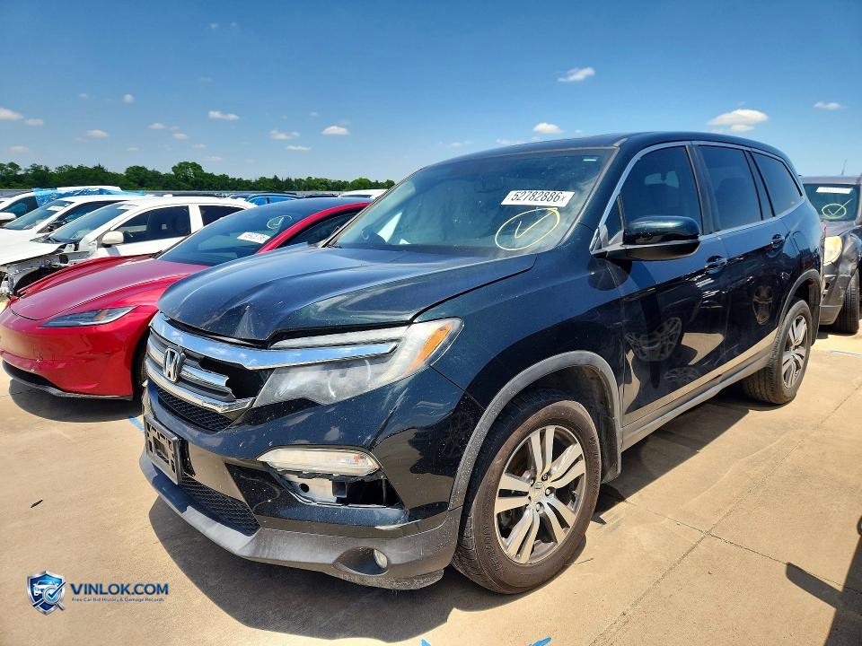 2016 HONDA PILOT EXL – Lot 52782886 auction photo