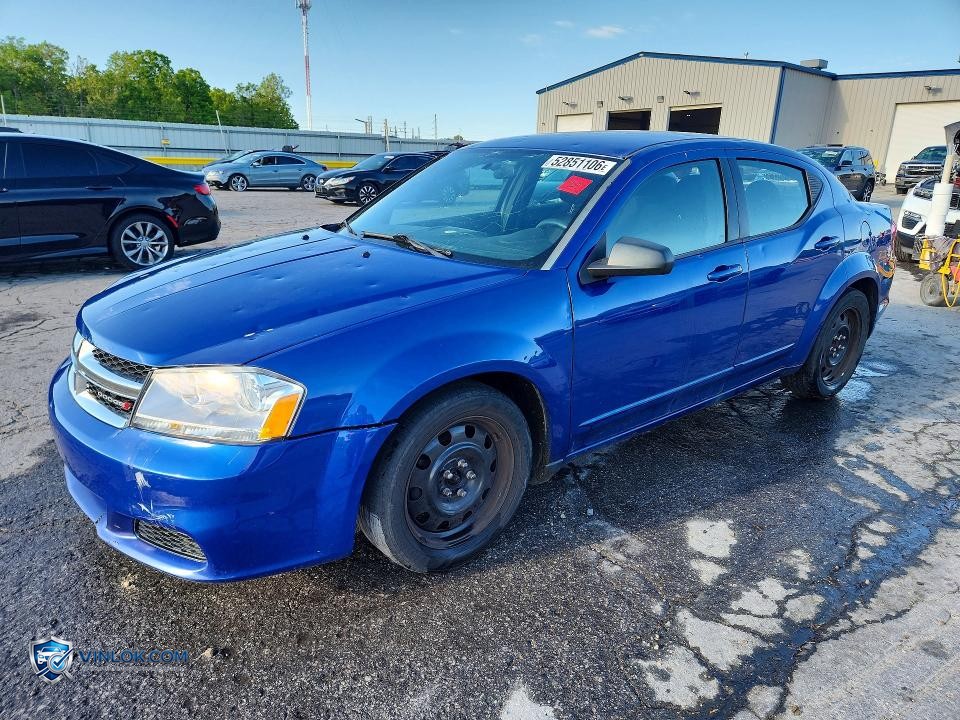 2012 DODGE AVENGER SE – Lot 52851106 auction photo