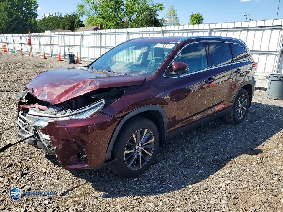 2019 TOYOTA HIGHLANDER XLE – Lot 52893356 auction photo