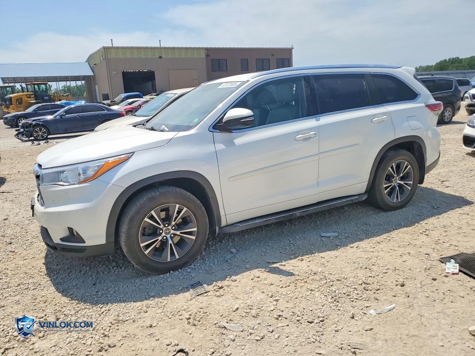 2016 TOYOTA HIGHLANDER XLE – Lot 53137506 auction photo