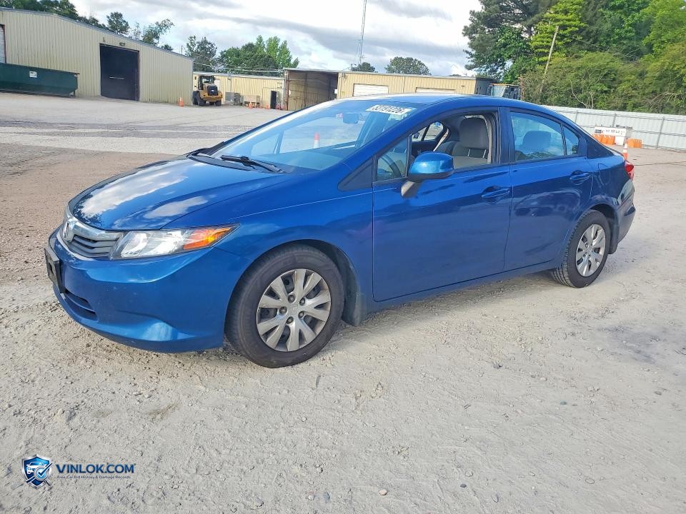 2012 HONDA CIVIC LX – Lot 53191226 auction photo