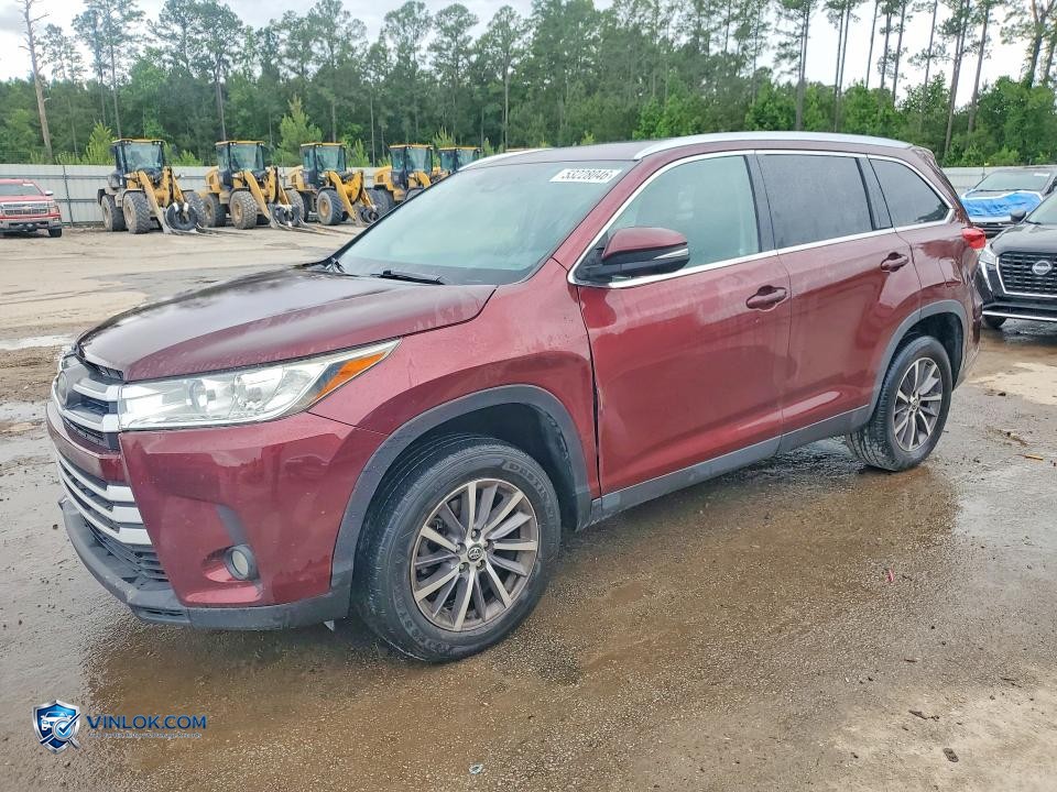 2019 TOYOTA HIGHLANDER XLE – Lot 53228046 auction photo