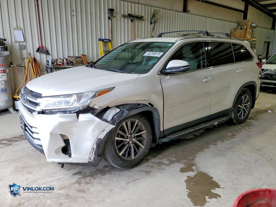 2019 TOYOTA HIGHLANDER XLE – Lot 53299876 auction photo