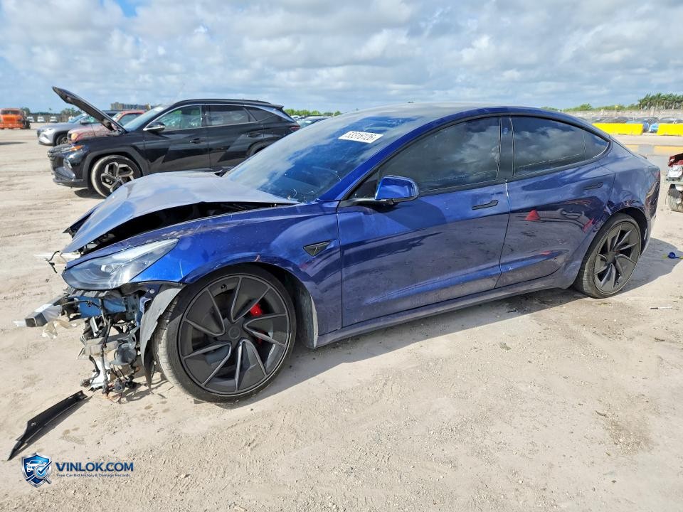 2022 TESLA MODEL 3 – Lot 53316126 auction photo