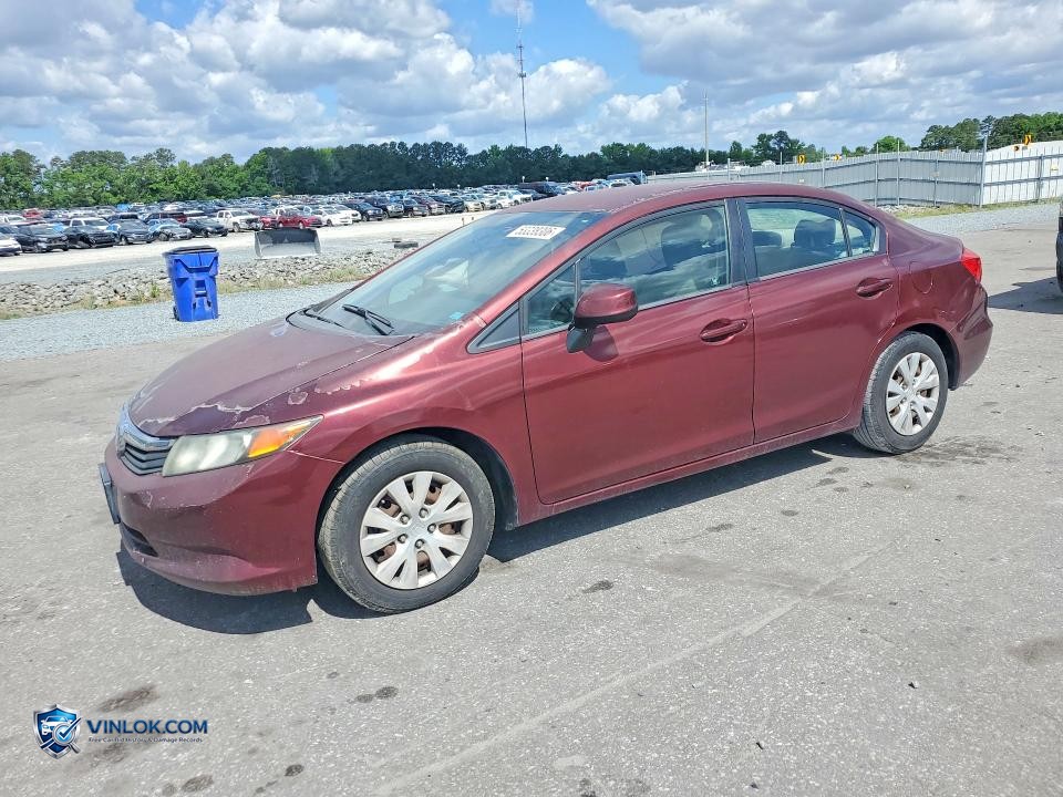 2012 HONDA CIVIC LX – Lot 53338306 auction photo