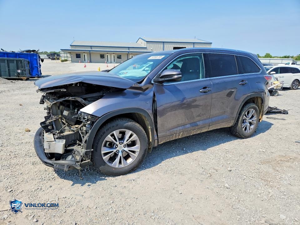 2014 TOYOTA HIGHLANDER XLE – Lot 53366706 auction photo