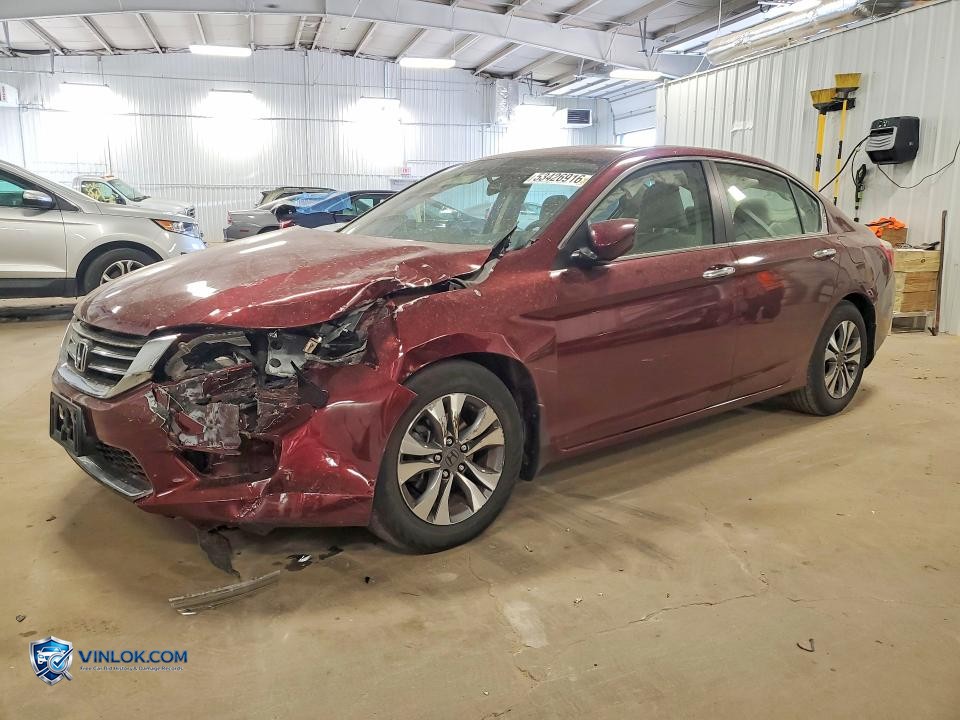 2013 HONDA ACCORD LX – Lot 53426916 auction photo