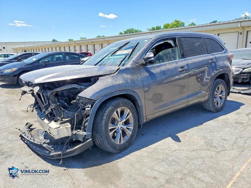 2015 TOYOTA HIGHLANDER XLE – Lot 53757736 auction photo