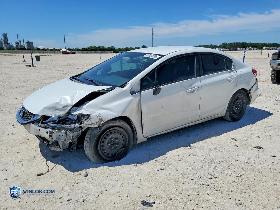 2013 HONDA CIVIC LX – Lot 53824506 auction photo