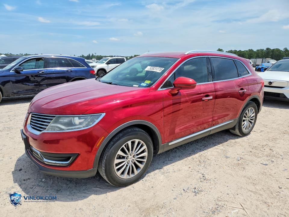 2016 LINCOLN MKX SELECT – Lot 53831276 auction photo