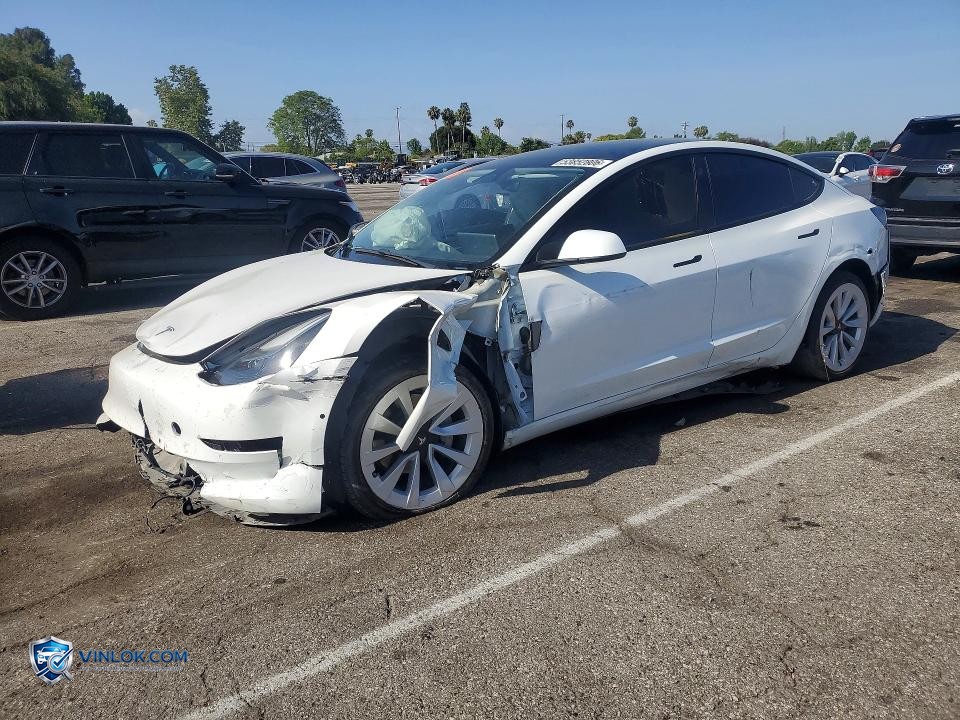 2022 TESLA MODEL 3 – Lot 53852806 auction photo