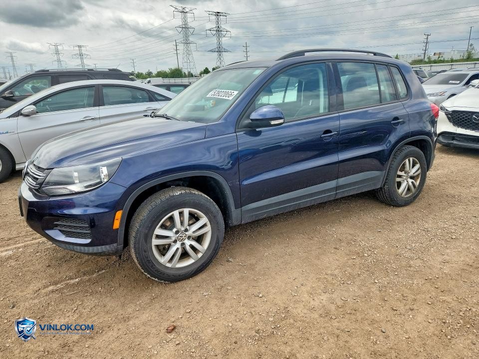 2016 VOLKSWAGEN TIGUAN S – Lot 53922066 auction photo