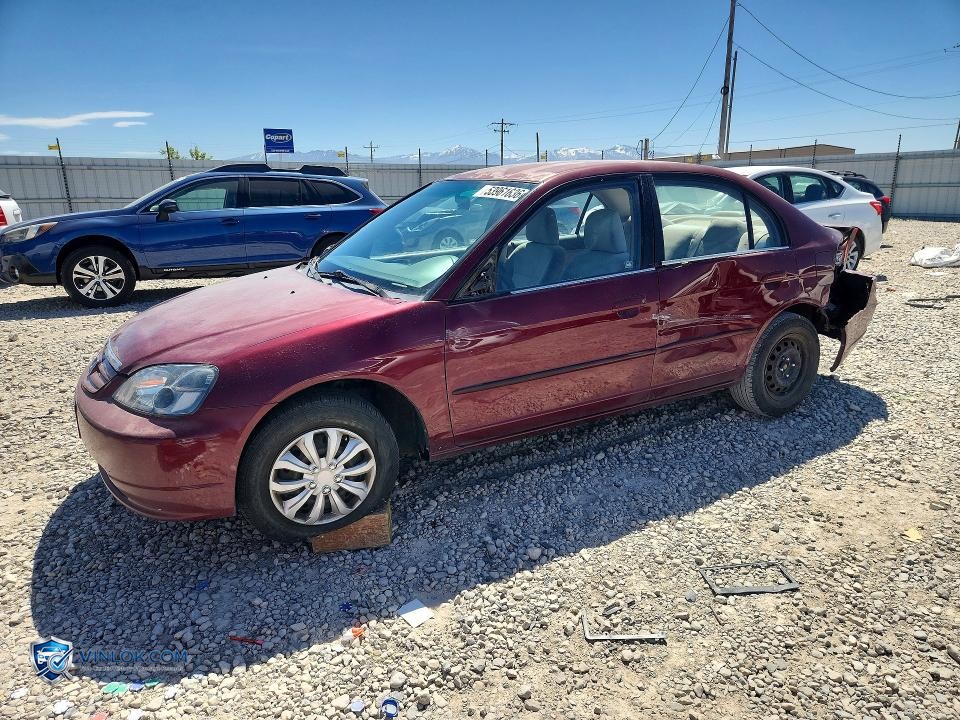 2002 HONDA CIVIC LX – Lot 53961636 auction photo