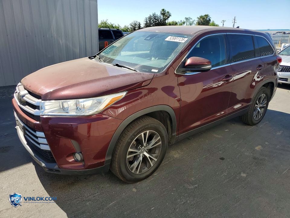 2019 TOYOTA HIGHLANDER LE PLUS – Lot 53981126 auction photo