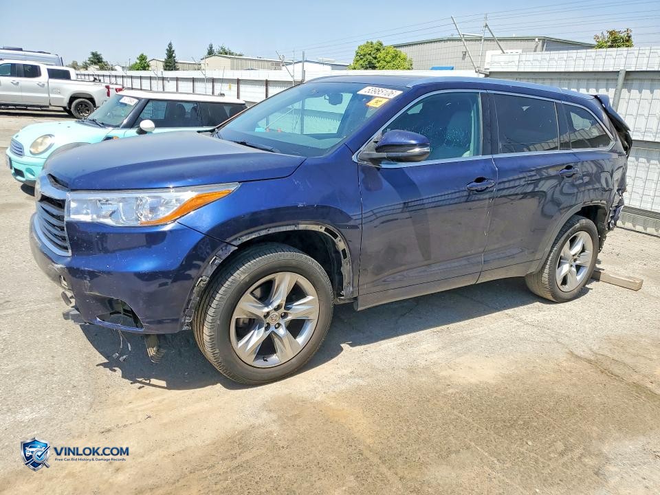 2014 TOYOTA HIGHLANDER LIMITED PLATINUM – Lot 53985106 auction photo