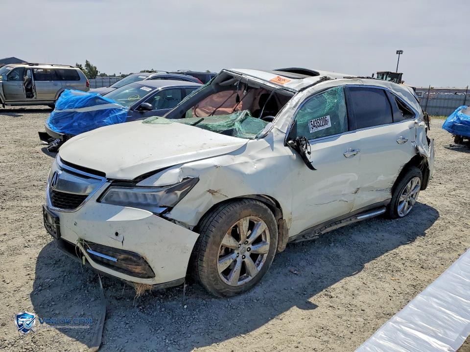 2016 ACURA MDX ADVANCE – Lot 54352206 auction photo