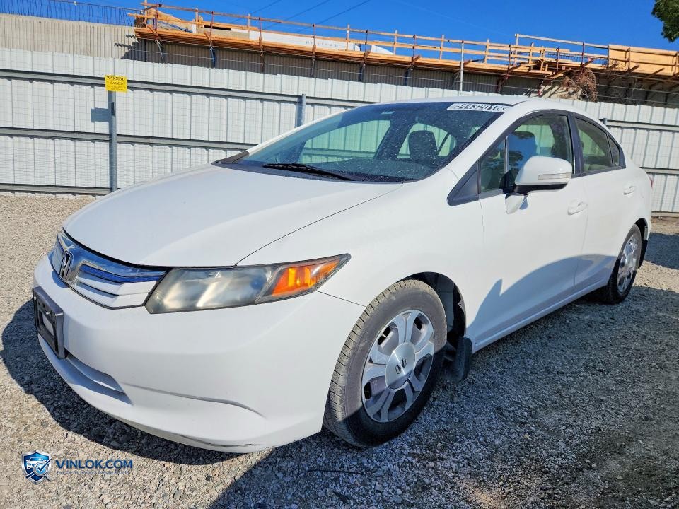 2012 HONDA CIVIC HYBRID – Lot 54432016 auction photo