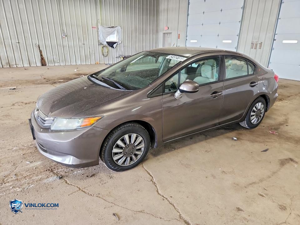 2012 HONDA CIVIC LX – Lot 54514616 auction photo