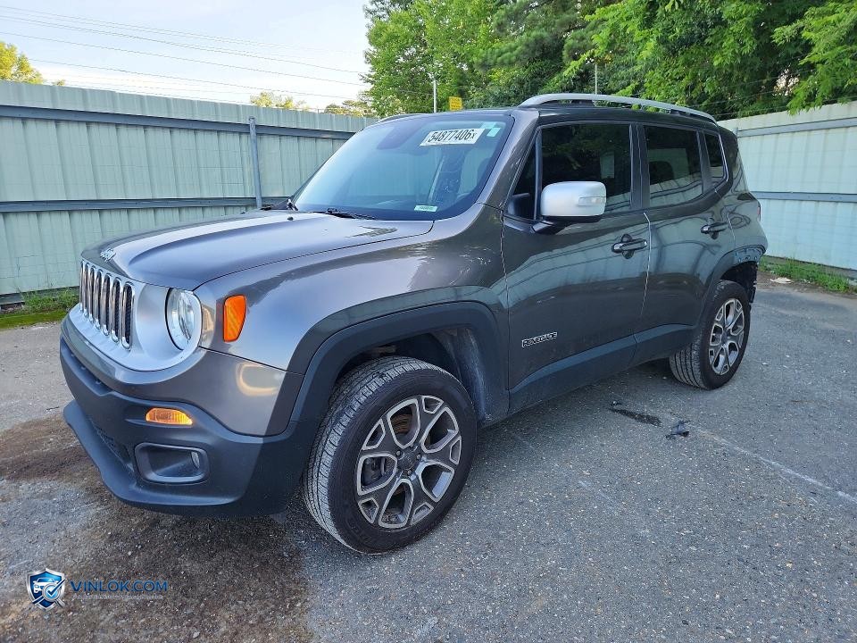 2017 JEEP RENEGADE LIMITED – Lot 54877406 auction photo