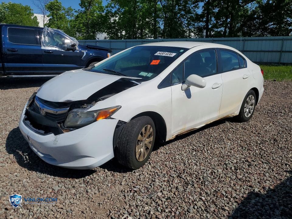 2012 HONDA CIVIC LX – Lot 54881036 auction photo