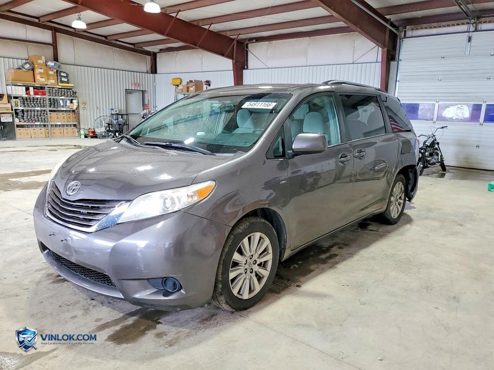 2017 TOYOTA SIENNA LE – Lot 54911166 auction photo